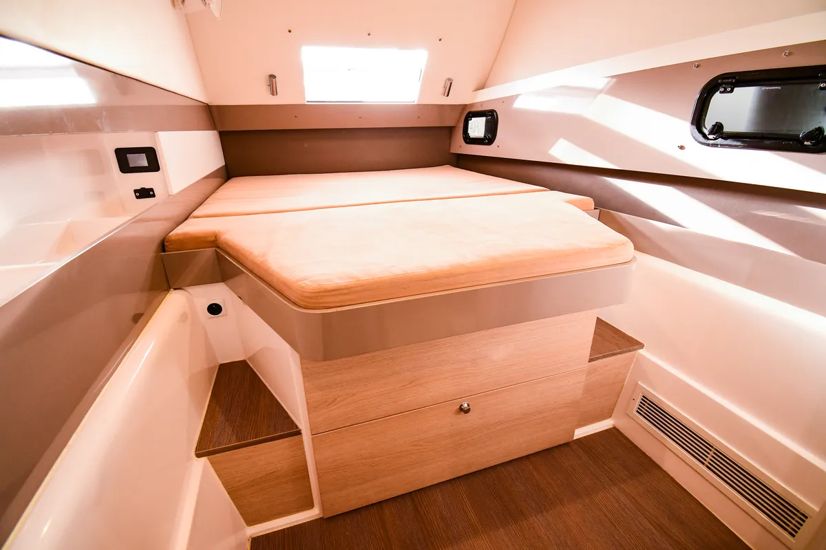 Cabin on Meaban, a Bali 4.3 catamaran at Municipal Unit of Lefkada, Greece