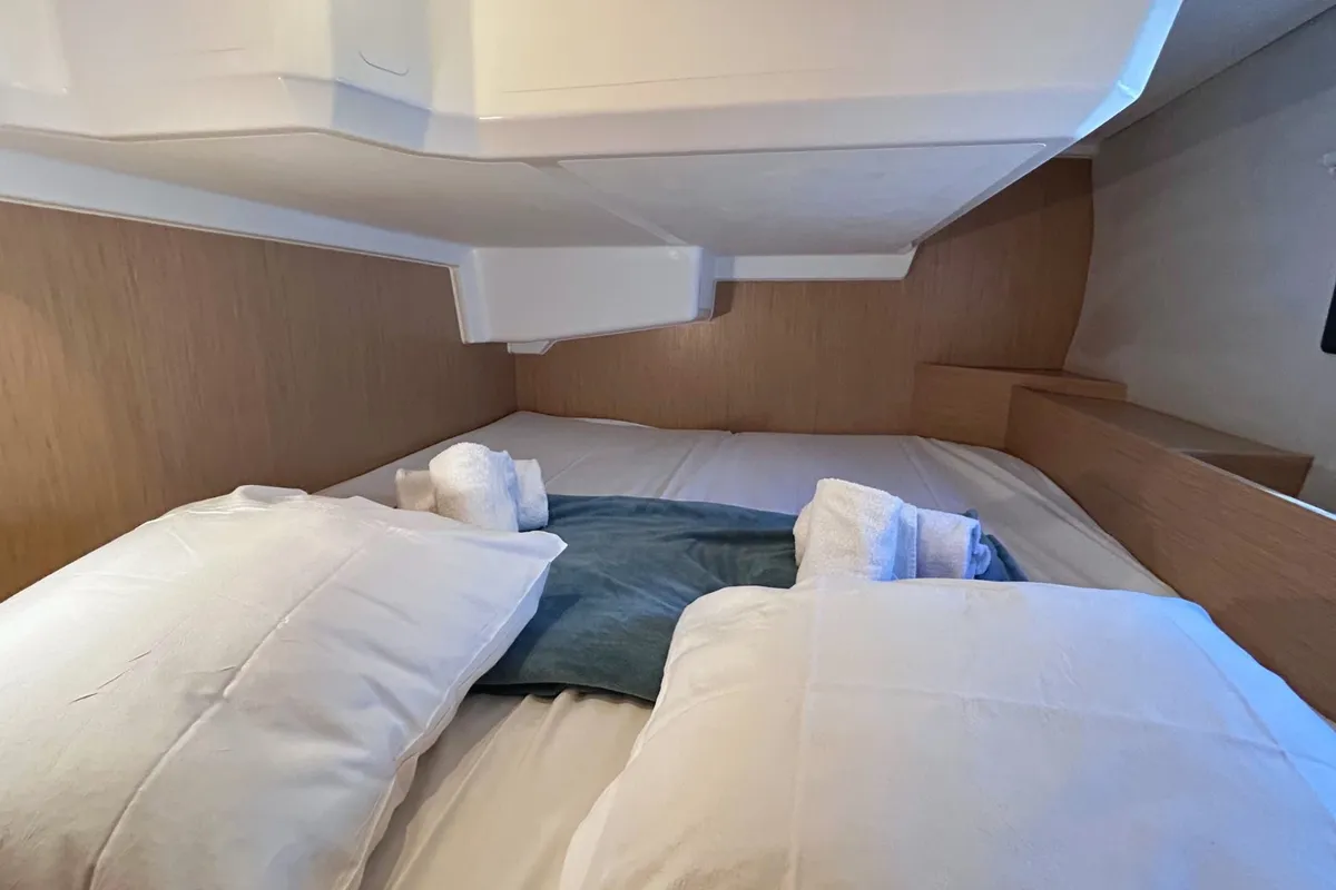 Cabin on Ti Dodo IV, a Bavaria C42 sailboat at Grimaud, France