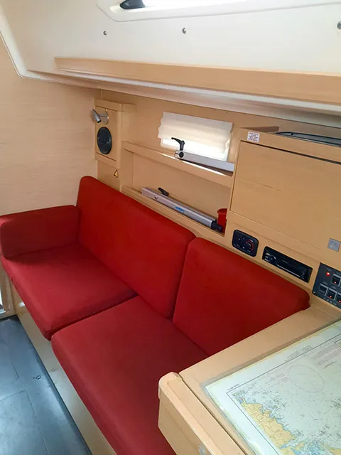 Salon of Sierra, a Elan 350 sailboat at Grad Biograd na Moru, Croatia