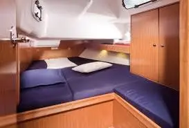 Cabin on Lady Rose, a Bavaria 51 Cruiser sailboat at Termoli, Italy