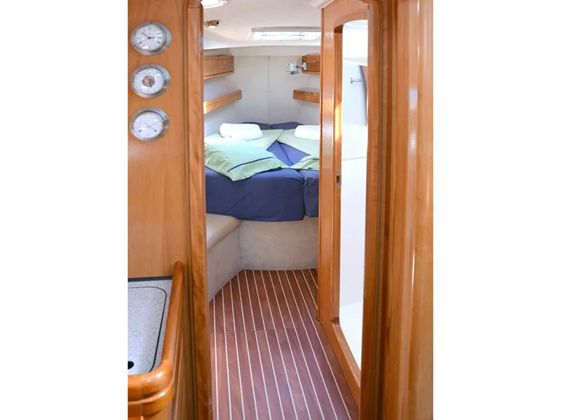 Cabin on Ira, a Bavaria 39 Cruiser sailboat at Lavreotiki Municipal Unit, Greece