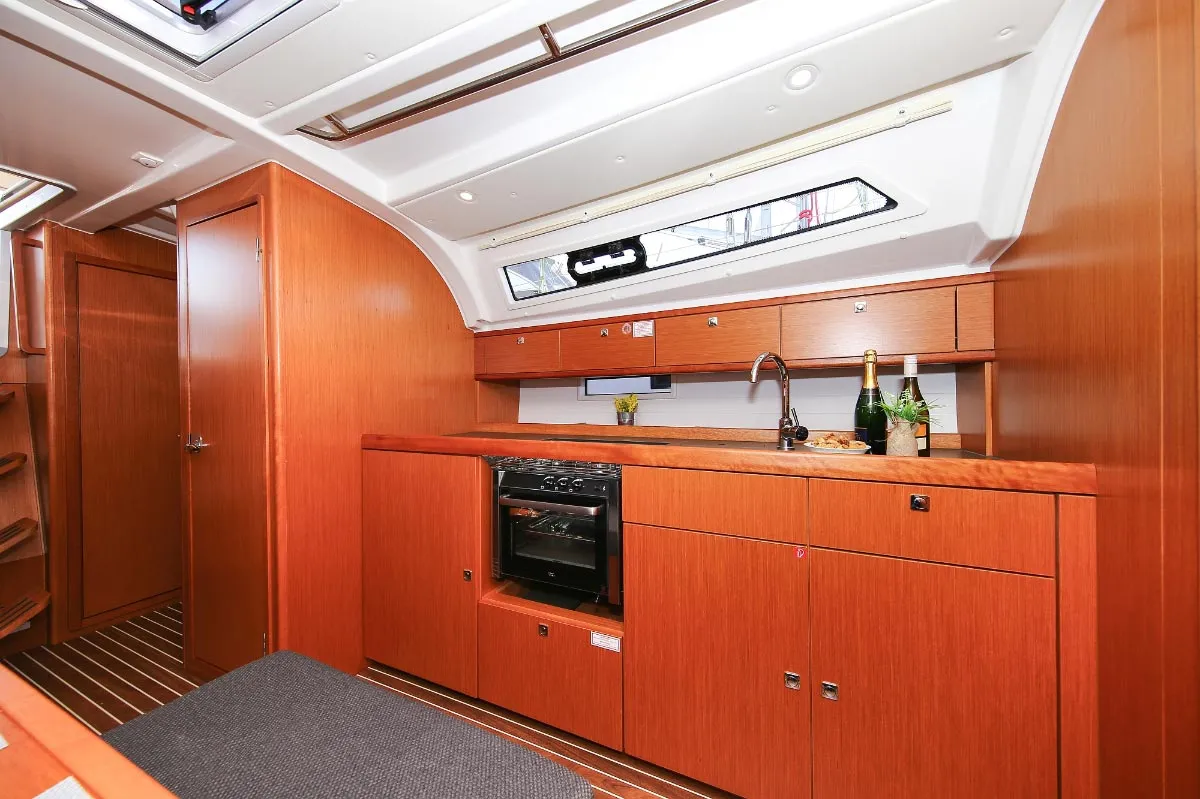 Galley of Albatros, a Bavaria Cruiser 41S sailboat at Murter, Croatia