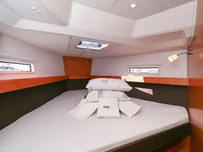 Cabin on Albatros, a Bavaria Cruiser 41S sailboat at Murter, Croatia