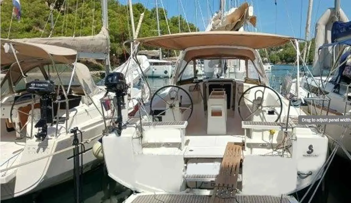 Exterior view of Jannet New Sails 2025, a Beneteau Oceanis 38.1 sailboat at Municipal Unit of Lefkada, Greece