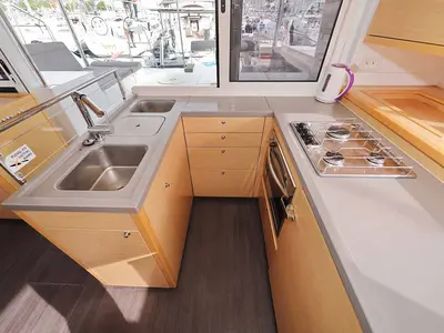 Galley of Stella, a Lagoon 450 F catamaran at Murter, Croatia