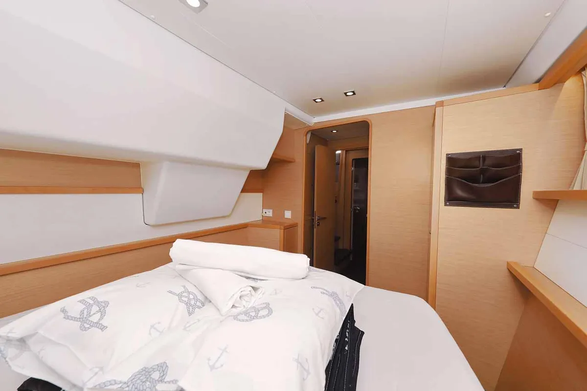 Cabin on Stella, a Lagoon 450 F catamaran at Murter, Croatia