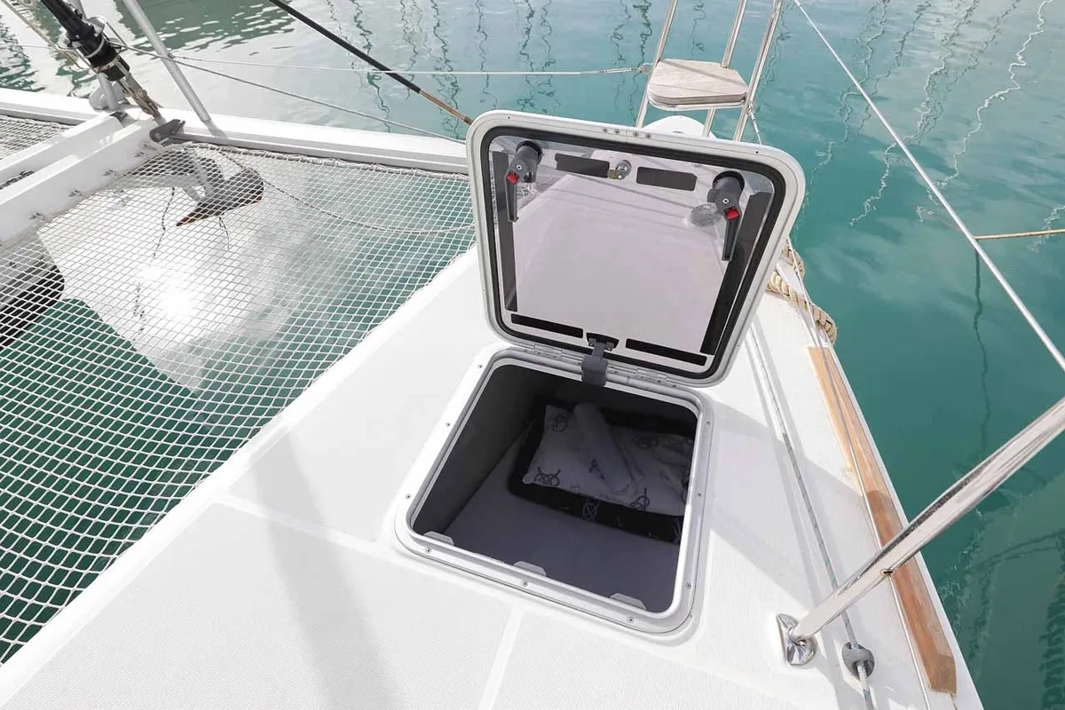 Stella, a Lagoon 450 F catamaran at Murter, Croatia
