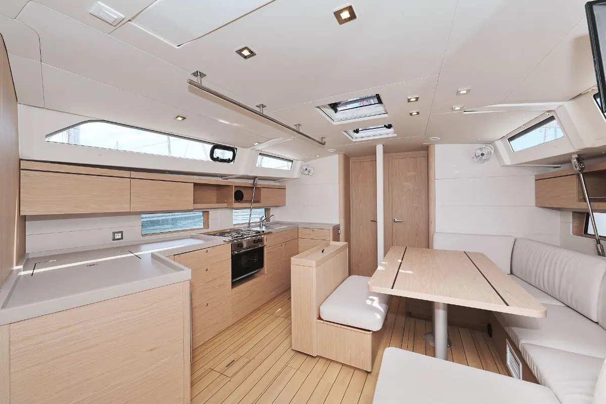 Salon of Mr.White, a Beneteau Oceanis 46.1 sailboat at Zadar, Croatia
