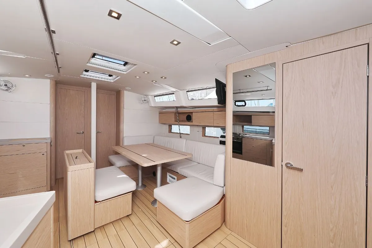 Salon of Mr.White, a Beneteau Oceanis 46.1 sailboat at Zadar, Croatia