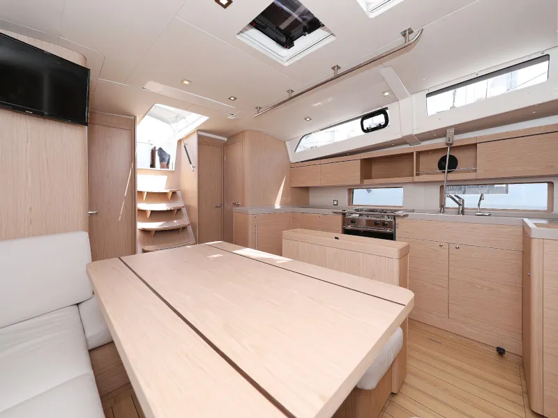 Salon of Mr.White, a Beneteau Oceanis 46.1 sailboat at Zadar, Croatia