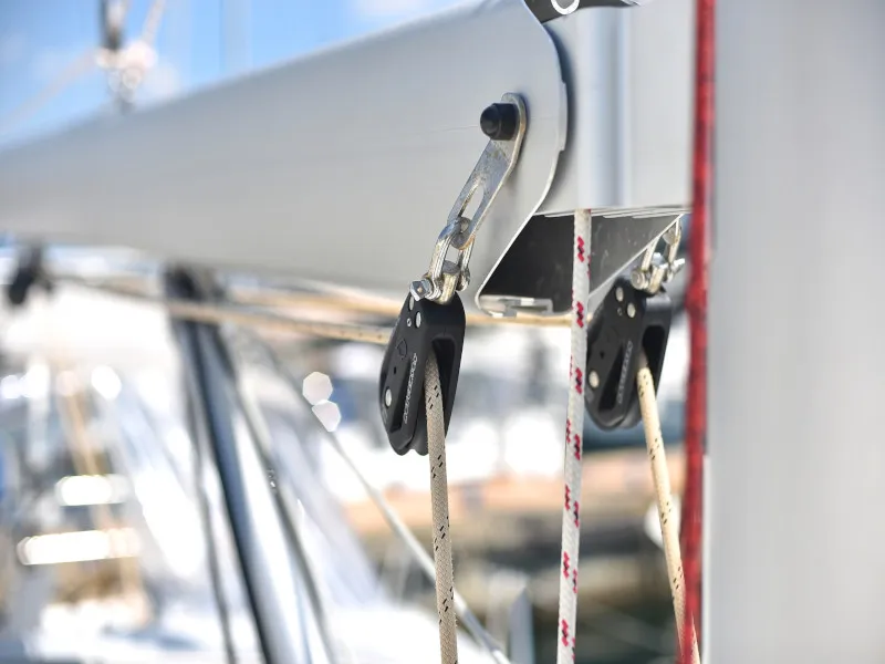 Cockpit of Mr.White, a Beneteau Oceanis 46.1 sailboat at Zadar, Croatia