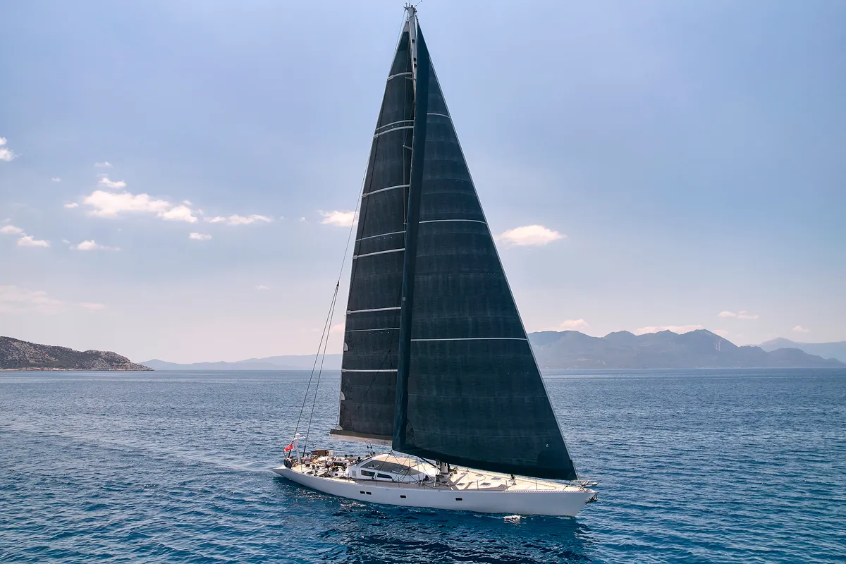 Exterior view of AIZU, a Gulet Sail boat sailboat at Athens, Greece