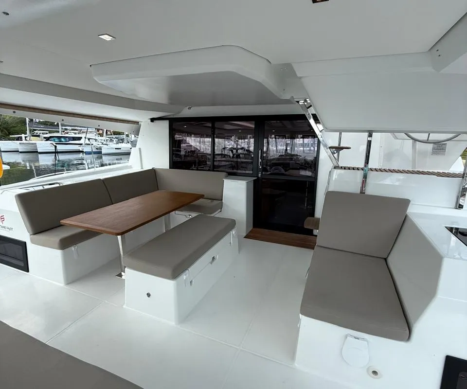 Playful, a Fountaine Pajot Tanna 47 Maestro catamaran at Road Town, British Virgin Islands