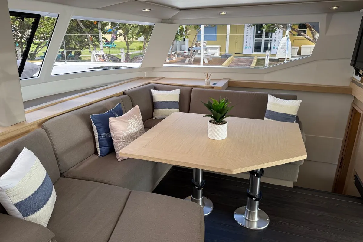 Playful, a Fountaine Pajot Tanna 47 Maestro catamaran at Road Town, British Virgin Islands