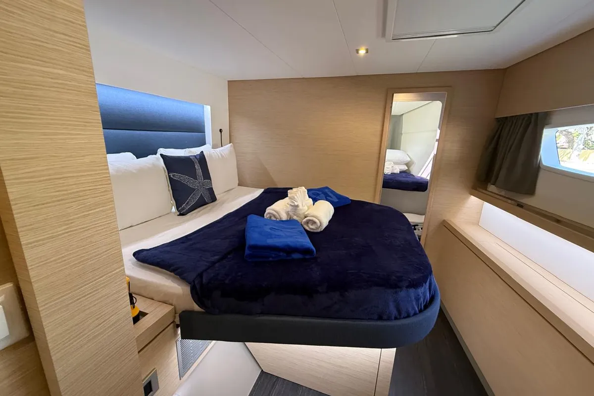 Playful, a Fountaine Pajot Tanna 47 Maestro catamaran at Road Town, British Virgin Islands