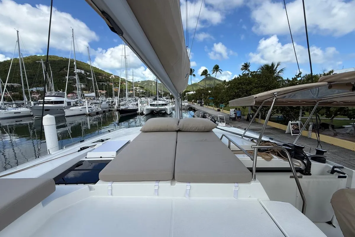 Playful, a Fountaine Pajot Tanna 47 Maestro catamaran at Road Town, British Virgin Islands
