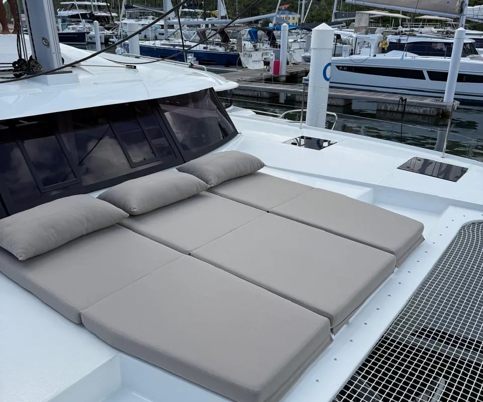 Playful, a Fountaine Pajot Tanna 47 Maestro catamaran at Road Town, British Virgin Islands
