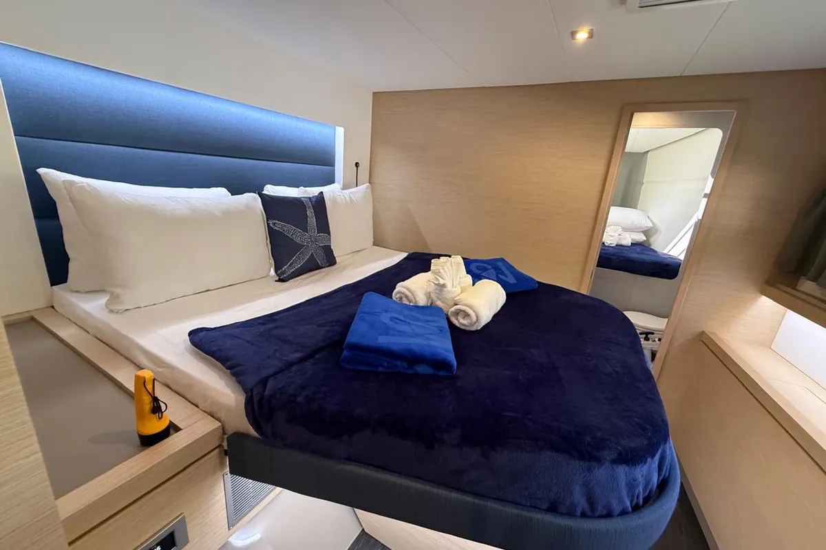 Playful, a Fountaine Pajot Tanna 47 Maestro catamaran at Road Town, British Virgin Islands