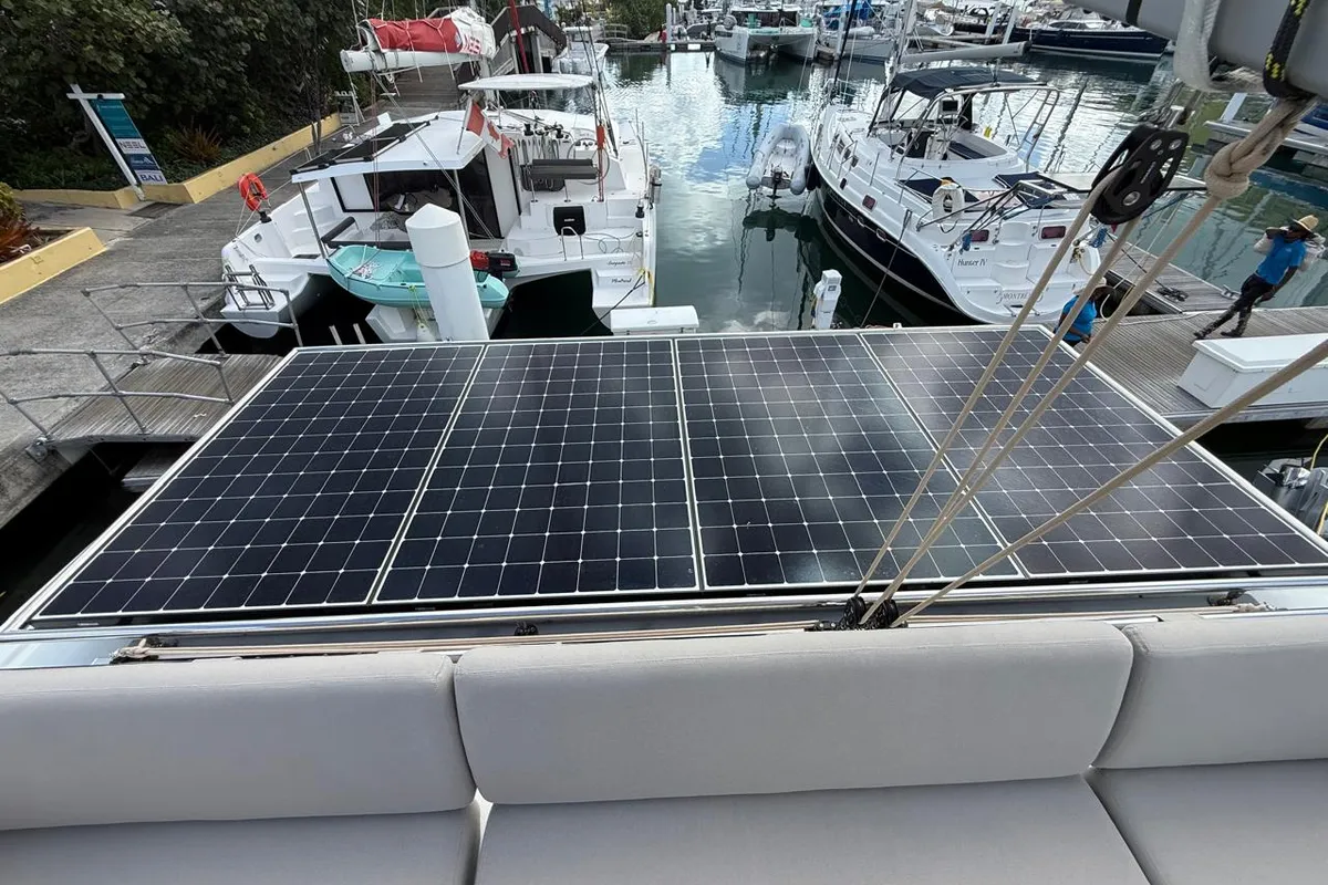 Playful, a Fountaine Pajot Tanna 47 Maestro catamaran at Road Town, British Virgin Islands