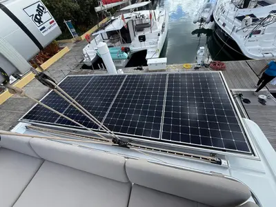 Playful, a Fountaine Pajot Tanna 47 Maestro catamaran at Road Town, British Virgin Islands