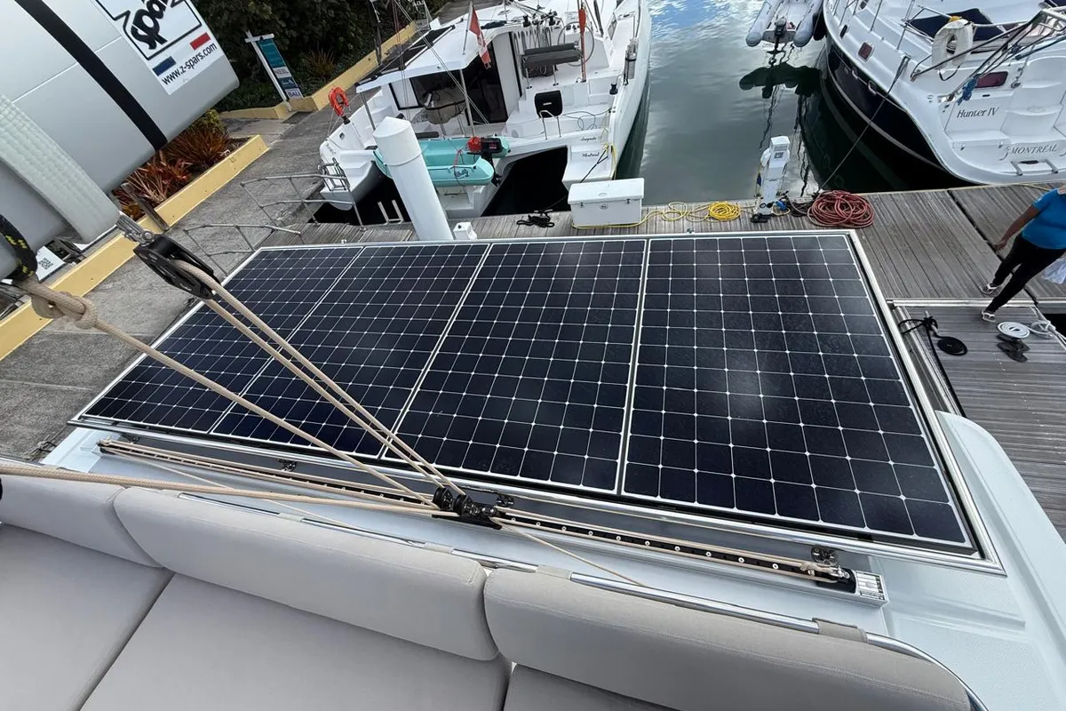 Playful, a Fountaine Pajot Tanna 47 Maestro catamaran at Road Town, British Virgin Islands