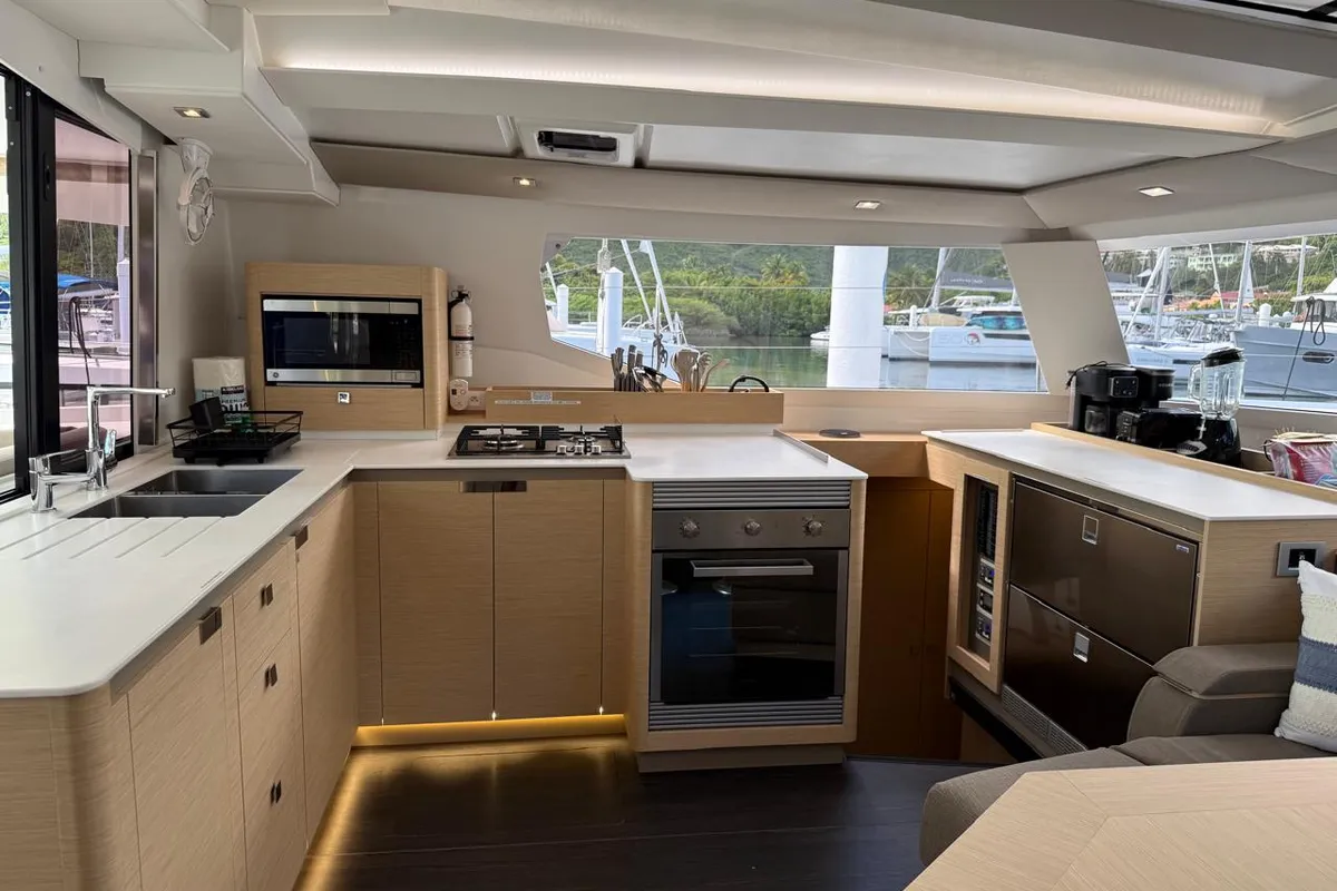 Playful, a Fountaine Pajot Tanna 47 Maestro catamaran at Road Town, British Virgin Islands