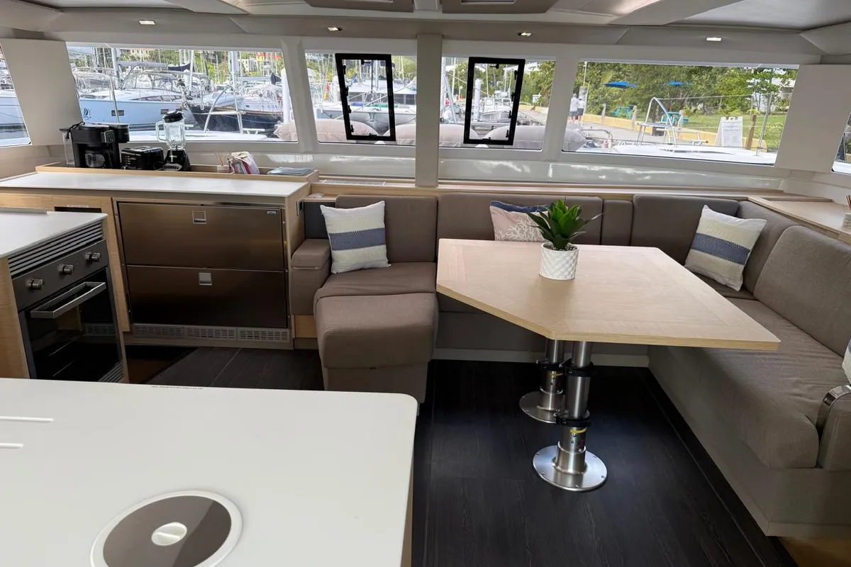 Playful, a Fountaine Pajot Tanna 47 Maestro catamaran at Road Town, British Virgin Islands