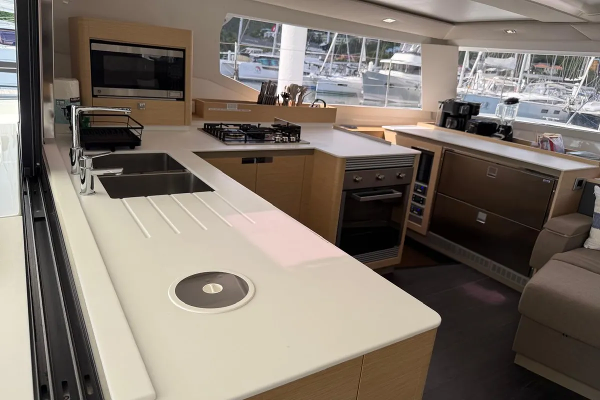 Playful, a Fountaine Pajot Tanna 47 Maestro catamaran at Road Town, British Virgin Islands