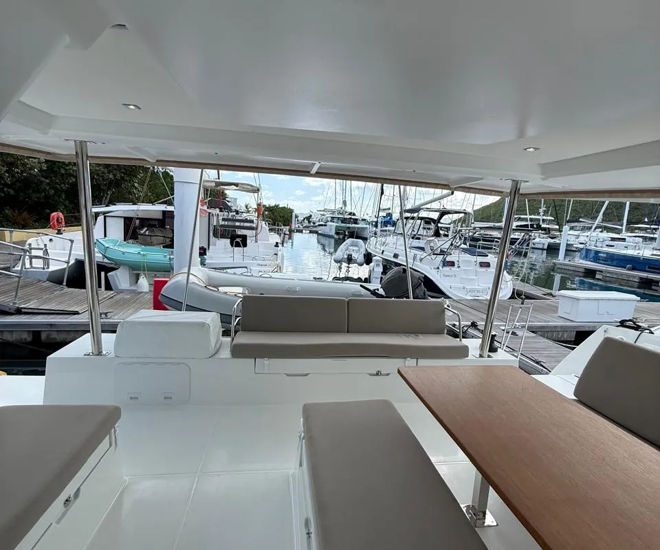 Playful, a Fountaine Pajot Tanna 47 Maestro catamaran at Road Town, British Virgin Islands