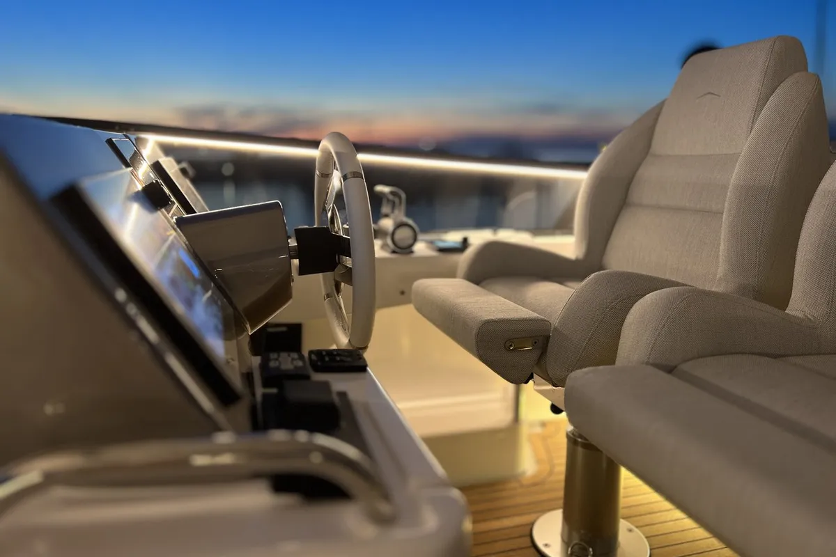 Salon of Moon light, a Azimut Magellano 66 motor yacht at Općina Sukošan, Croatia