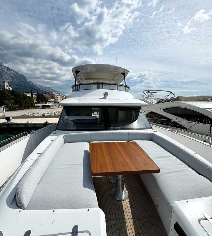 Deck of Moon light, a Azimut Magellano 66 motor yacht at Općina Sukošan, Croatia