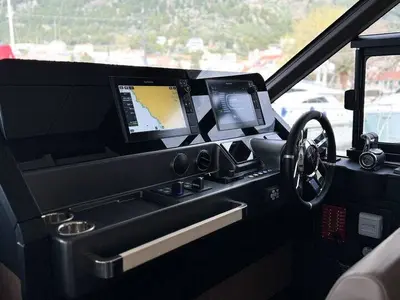 Cockpit of Moon light, a Azimut Magellano 66 motor yacht at Općina Sukošan, Croatia