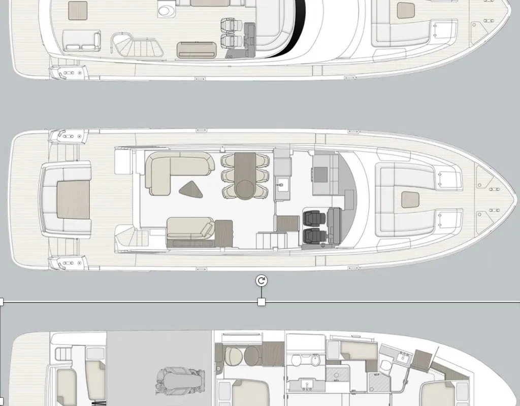 Cockpit of Moon light, a Azimut Magellano 66 motor yacht at Općina Sukošan, Croatia