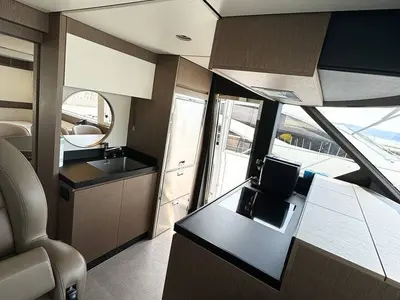 Galley of Moon light, a Azimut Magellano 66 motor yacht at Općina Sukošan, Croatia