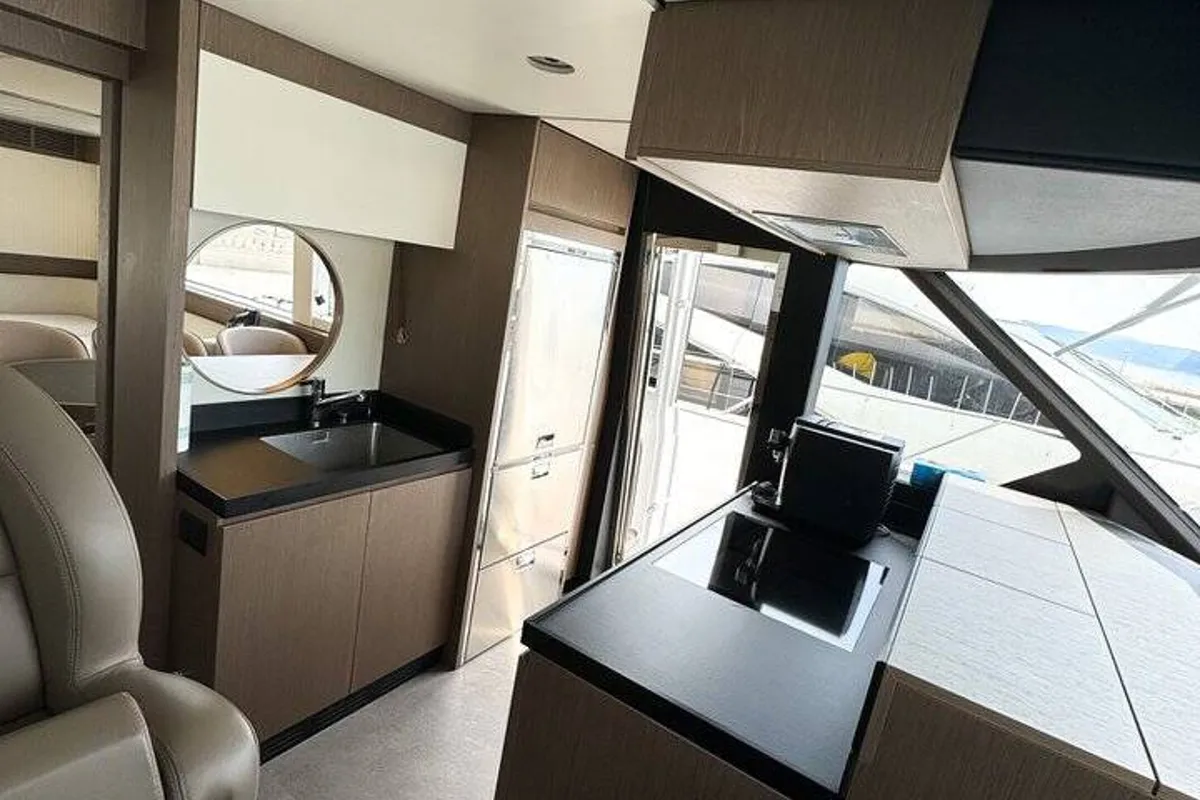 Galley of Moon light, a Azimut Magellano 66 motor yacht at Općina Sukošan, Croatia