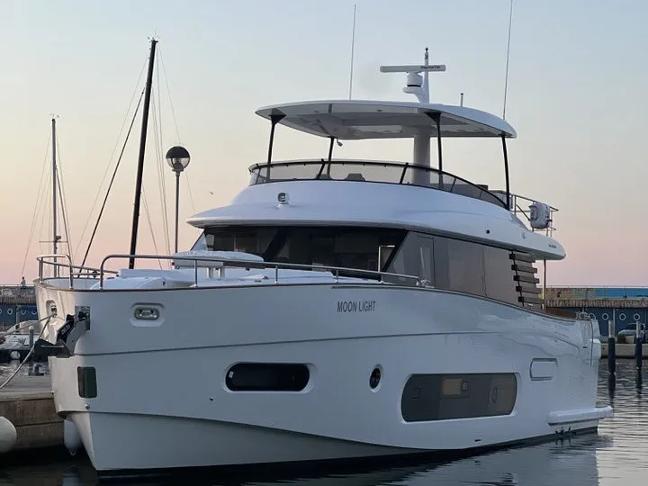 Cockpit of Moon light, a Azimut Magellano 66 motor yacht at Općina Sukošan, Croatia