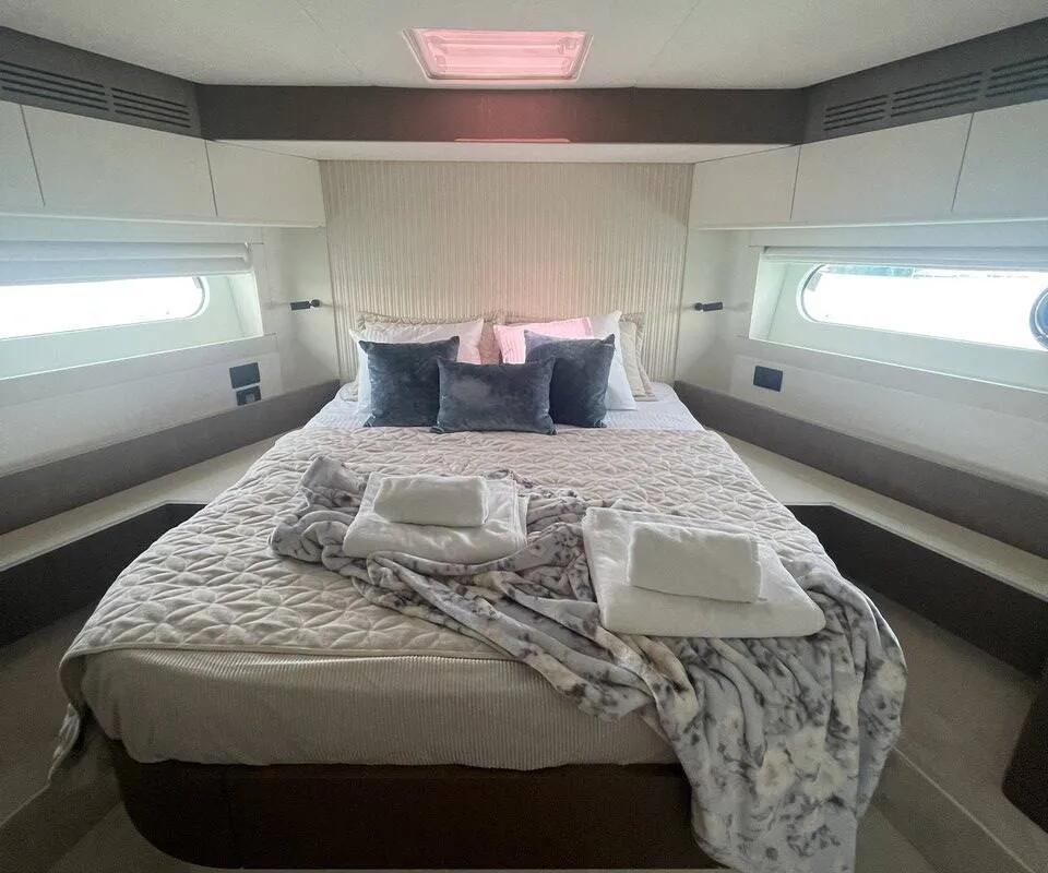 Cockpit of Moon light, a Azimut Magellano 66 motor yacht at Općina Sukošan, Croatia