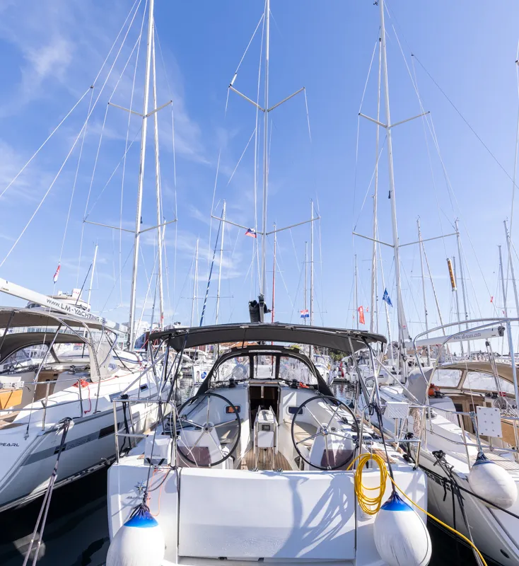 Zatara, a Jeanneau Sun Odyssey 349 sailboat at Grad Biograd na Moru, Croatia