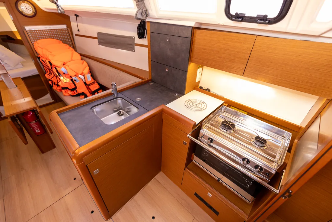 Zatara, a Jeanneau Sun Odyssey 349 sailboat at Grad Biograd na Moru, Croatia