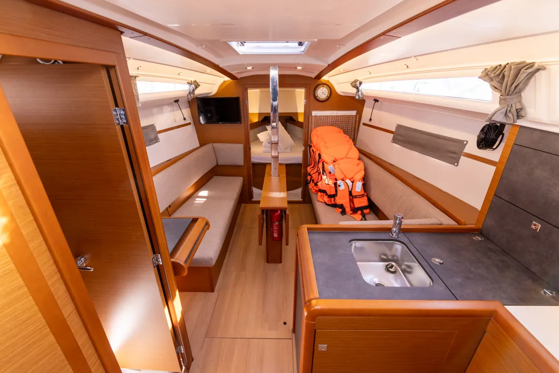 Zatara, a Jeanneau Sun Odyssey 349 sailboat at Grad Biograd na Moru, Croatia