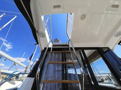 Deck of Tana, a Jeanneau Merry Fisher 1095 Fly motorboat at Pirovac, Croatia