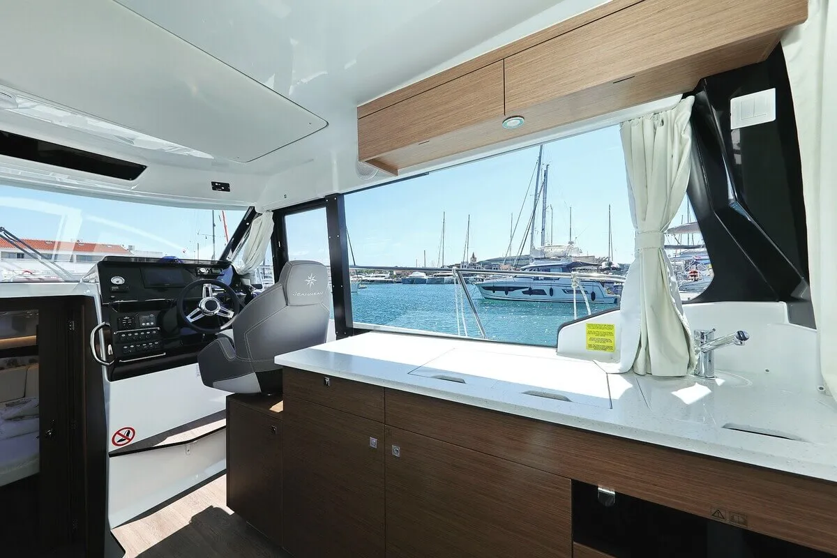 Galley of Tana, a Jeanneau Merry Fisher 1095 Fly motorboat at Pirovac, Croatia
