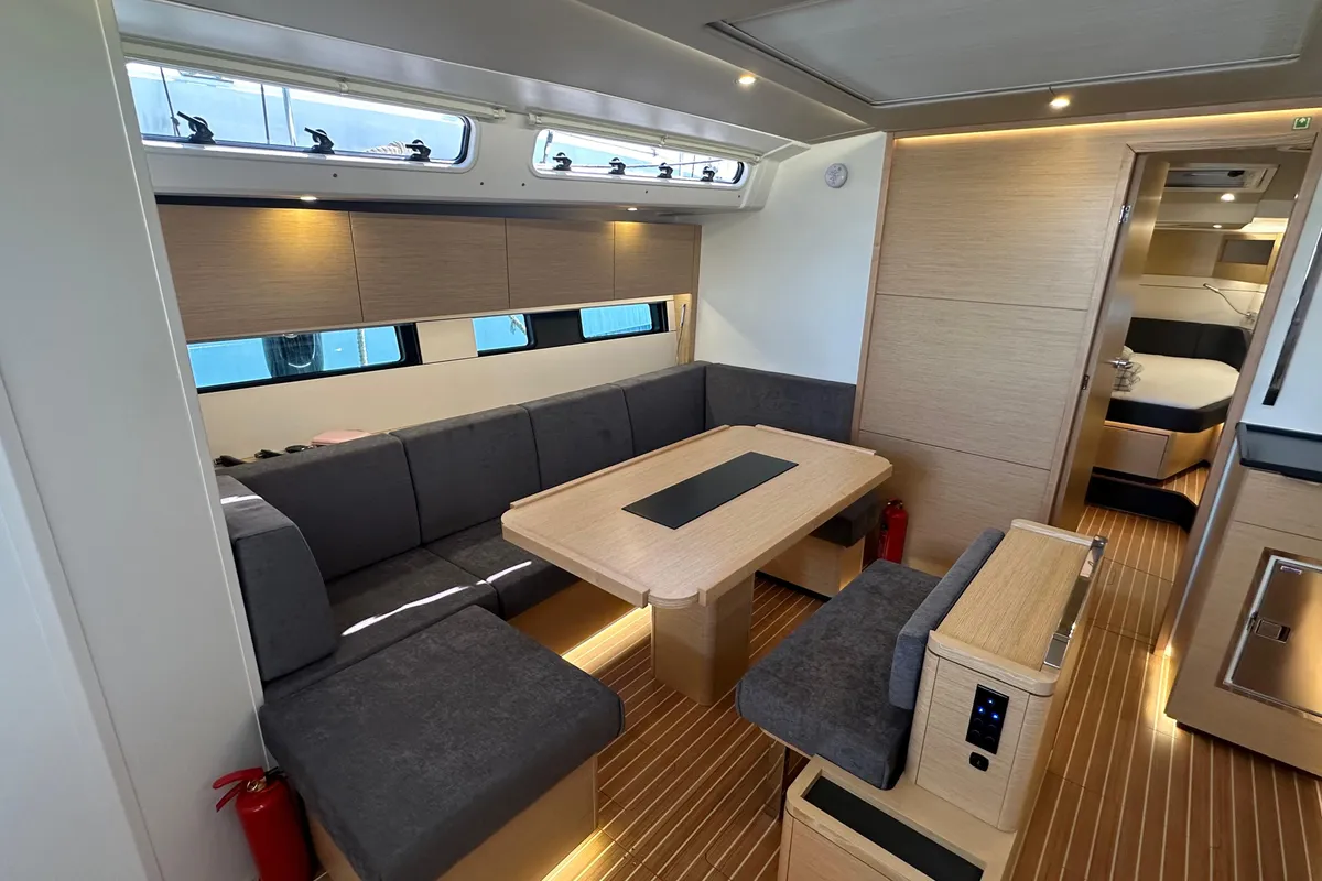 Salon of Wilson, a Hanse 460 sailboat at Punat, Croatia