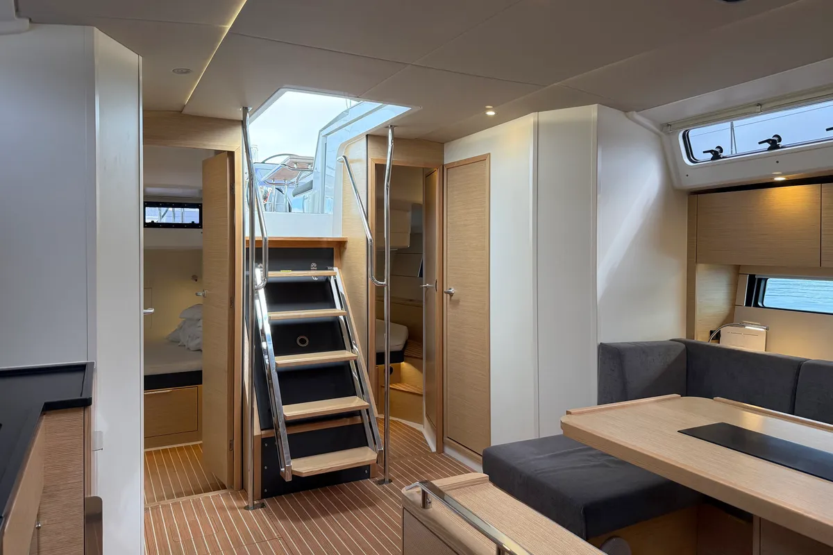 Salon of Wilson, a Hanse 460 sailboat at Punat, Croatia