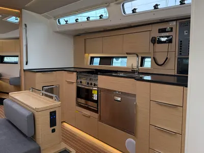 Galley of Wilson, a Hanse 460 sailboat at Punat, Croatia