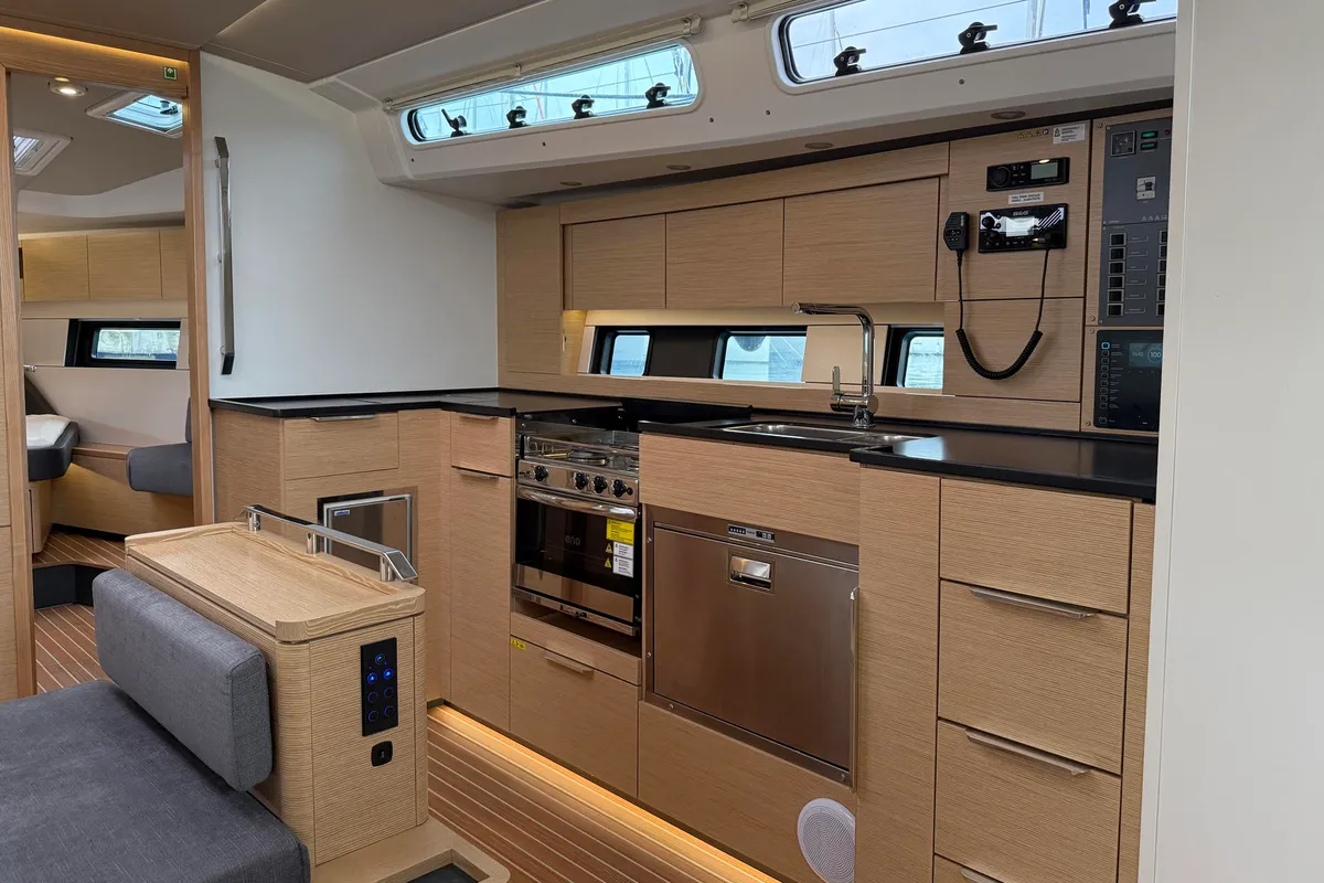 Galley of Wilson, a Hanse 460 sailboat at Punat, Croatia