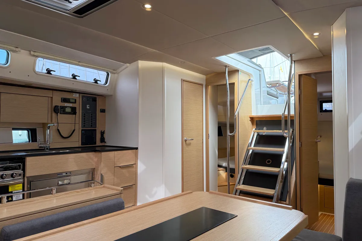 Salon of Wilson, a Hanse 460 sailboat at Punat, Croatia