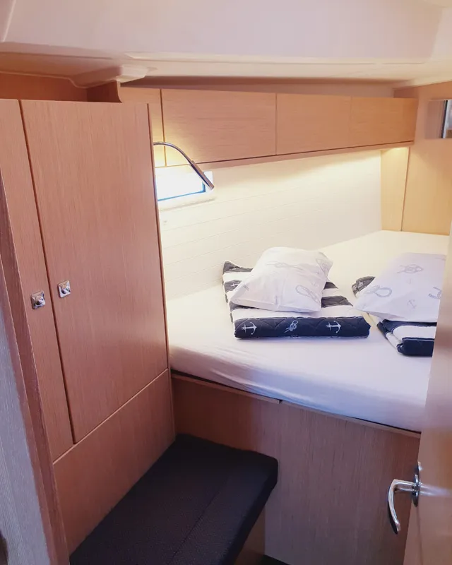 Cabin on Dalisa III, a Bavaria Cruiser 46 sailboat at Grad Pula, Croatia