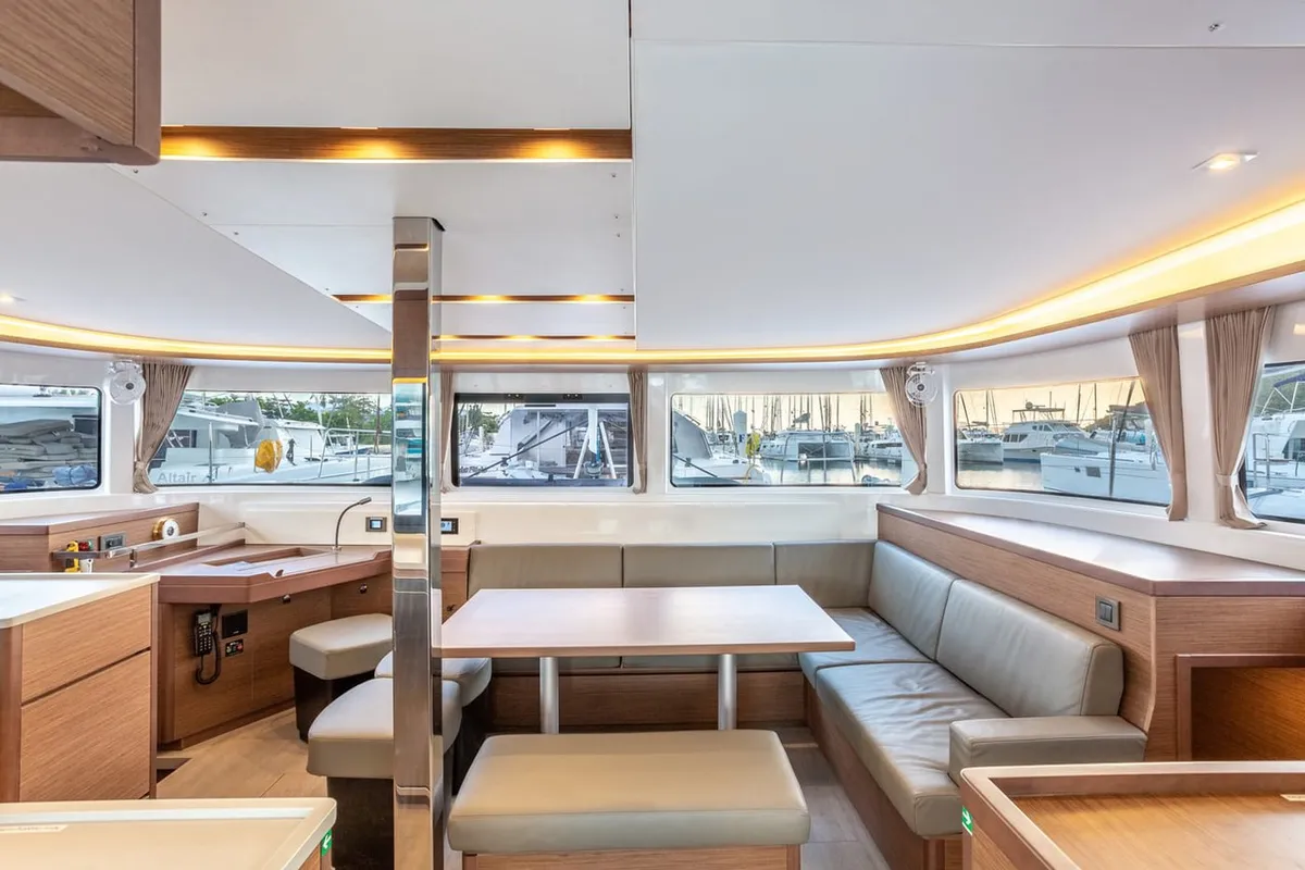 Galley of Clearlake III, a Lagoon 46 OW catamaran at Road Town, British Virgin Islands