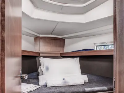 Cabin on Poseidon, a Bavaria Cruiser 37 sailboat at Kontokali, Greece